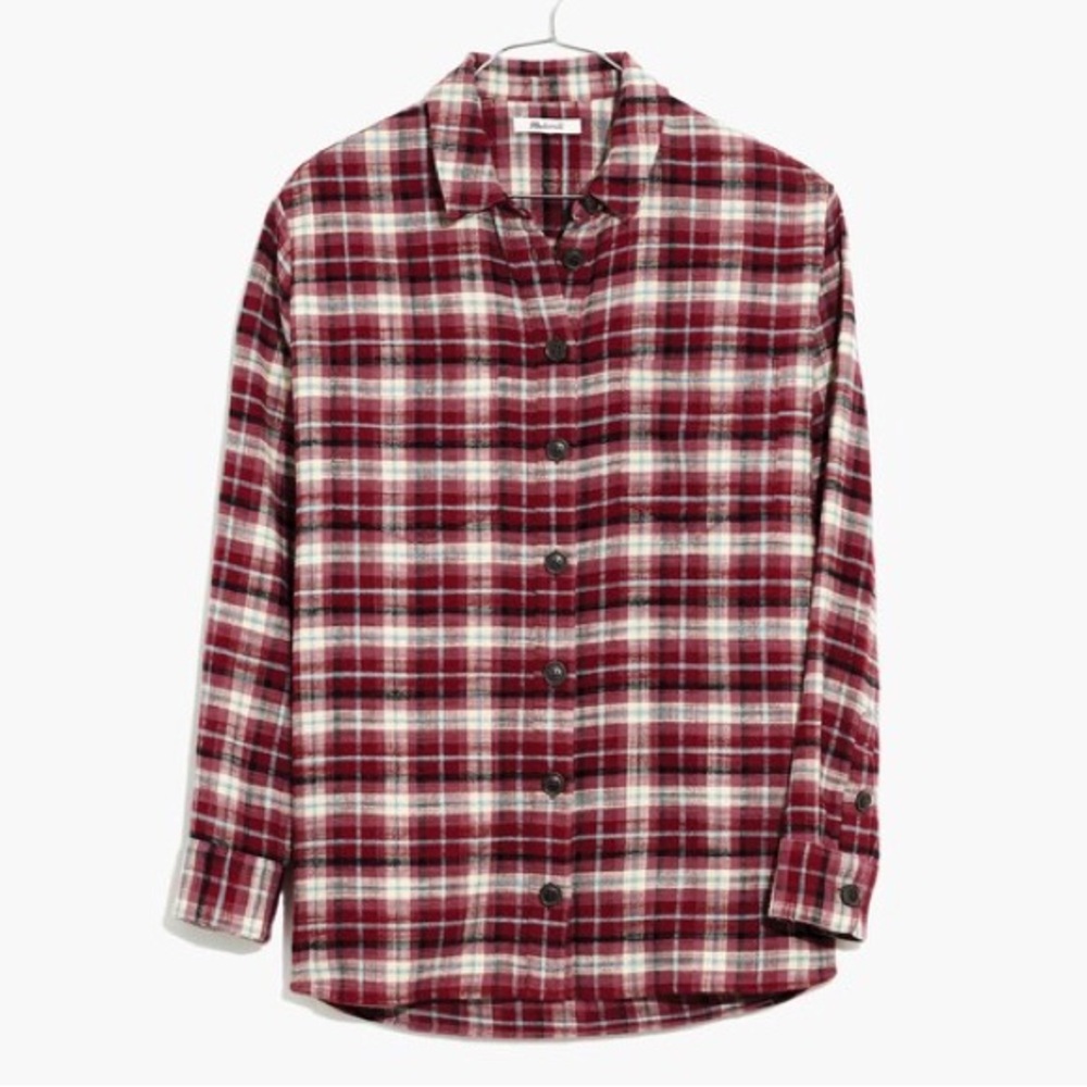 Madewell Flannel Sunday Shirt in Mahaska Plaid